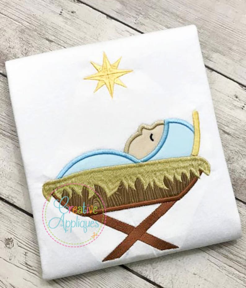Baby jesus applique digital machine embroidery design 4 sizes  etsy Baby jesus applique digital machine embroidery design 4 sizes  etsy
