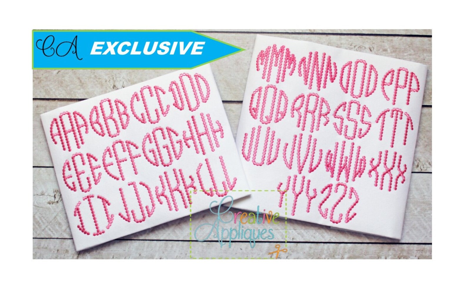 Natural Circle Dot Beaded Embroidery Monogram Alphabet Font Digital ...