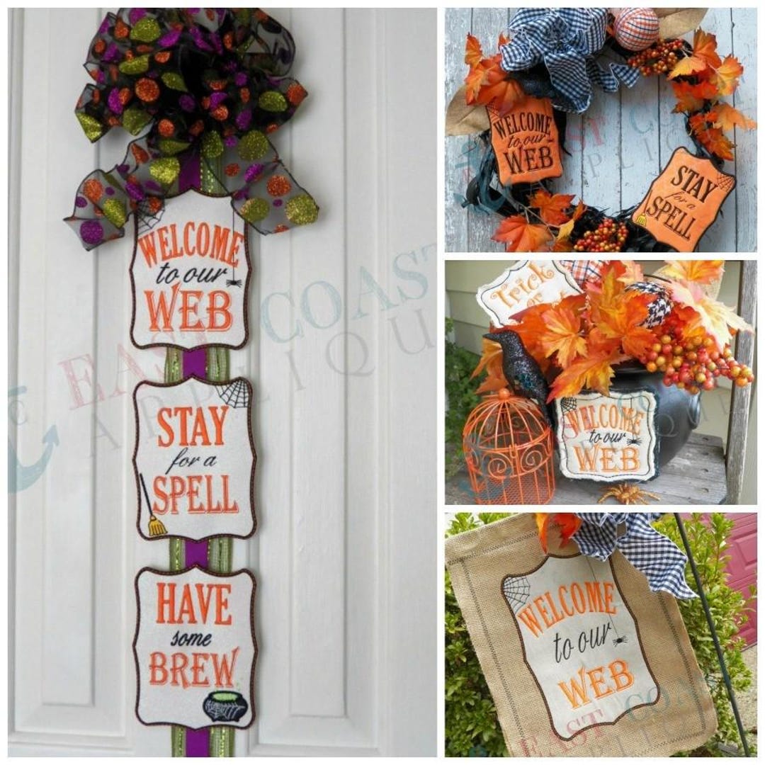 Halloween Greetings in the Hoop Design, Machine Embroidery, Embroidery ...