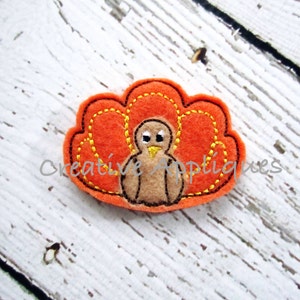 Turkey Feltie Digital Machine Embroidery Design 3 Sizes