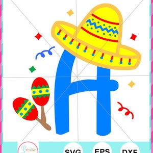 Exklusiv SVG eps DXF Sombrero Alphabet svg, Sombrero Buchstaben svg Schnittdatei, sombrero geschnittene Datei, cinco de mayo svg Schnittdatei, sombrero svg