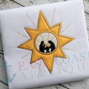 Nativity Star Applique machine embroidery design, applique embroidery, christmas embroidery, christmas applique, nativity applique