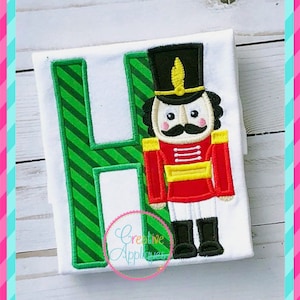 EXCLUSIVE Nutcracker Alphabet Digital Machine Embroidery Applique Design 5 sizes, nutcracker applique, nutcracker embroidery