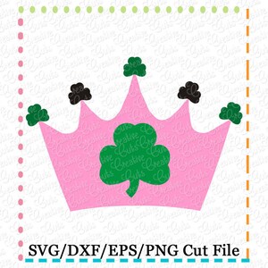Crown Clover Shamrock SVG Cutting File, st patricks svg, st patrick cut file, clover svg, shamrock svg, crown clover shamrock svg