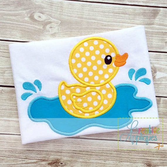Rubber Ducky Duck Digital Machine Embroidery Applique Design 5 SIZES, duck applique, duck embroidery, rubber ducky applique, rubber ducky