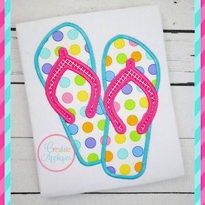 Flip Flops digitale Maschine Stickerei Applikation Design 5 Größen, flip flop-Applikation Stickerei Musterdesign
