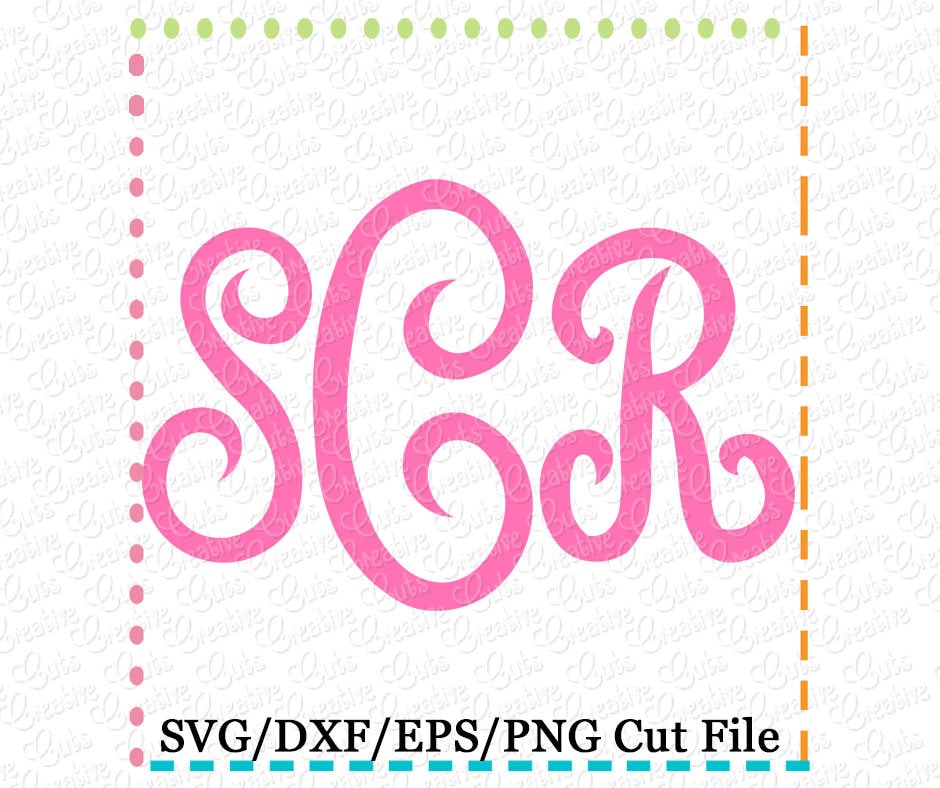 Classic Script Monogram Font SVG Eps DXF Cutting File, Script Font Svg ...