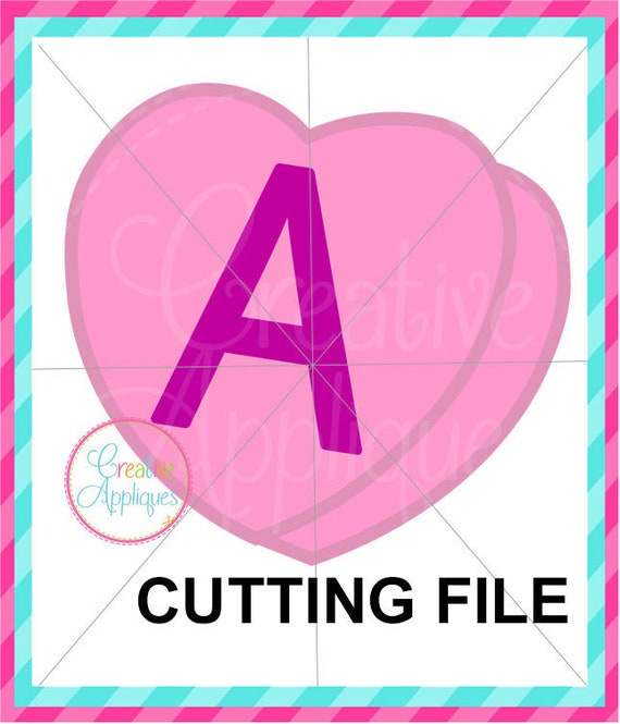EXCLUSIVE Candy Heart Letter SVG Cutting File Heart Letter Etsy