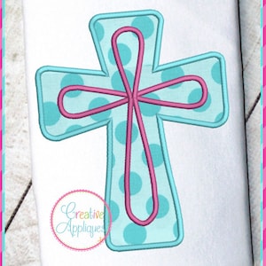 11 Sizes! Cross Machine Embroidery Applique Design, cross applique, cross embroidery, easter cross, he is risen, spring cross applique