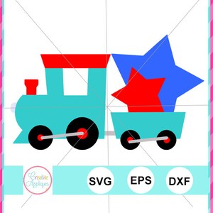 EXCLUSIVE Patriotic Train SVG, Train cut file, train svg, train Schneiddatei, Zug Sterne svg, 4. Juli, LIMITED kommerzielle Nutzung