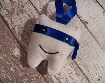 Ninja Tooth Pillow In The Hoop Design, Tooth Fairy Pillow, In the hoop machine embroidery design,