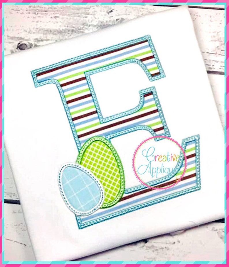 Easter Egg Alphabet Applique Machine Embroidery Design 4 Sizes, Letter ...