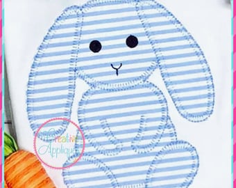 Blanket Stitch Floppy Eared Bunny Rabbit Digital Machine Embroidery Applique Design 5 SIZE rabbit applique embroidery, bunny applique