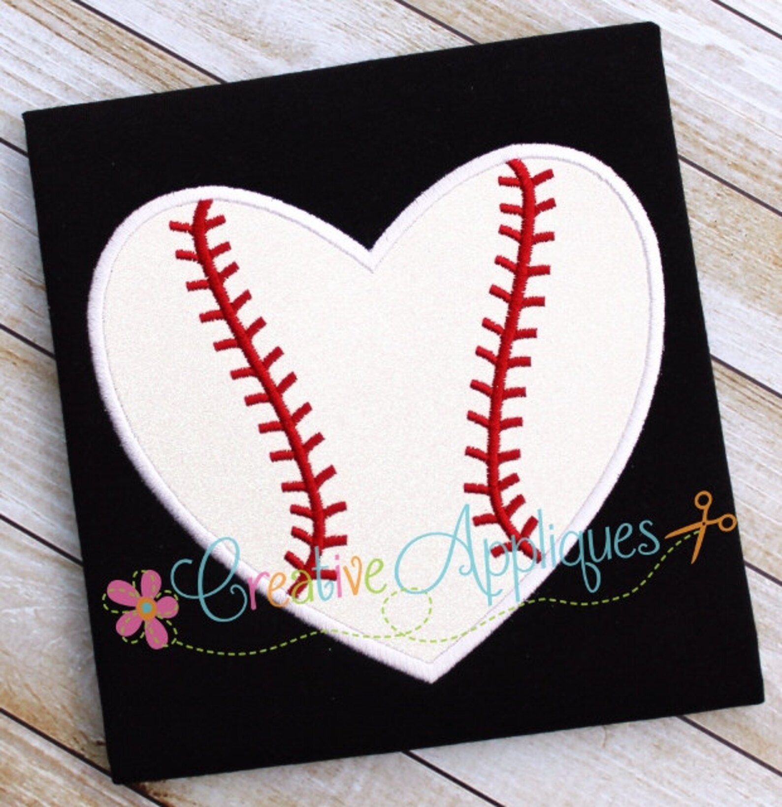 Baseball Softball Heart Machine Embroidery Applique Design 4 Etsy