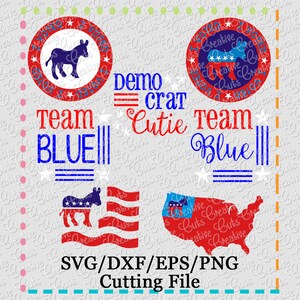 Exclusive SVG dxf Cut File Democrat svg, democrat cutting file,  political svg, democrat cut file, democratic svg, democratic party team svg