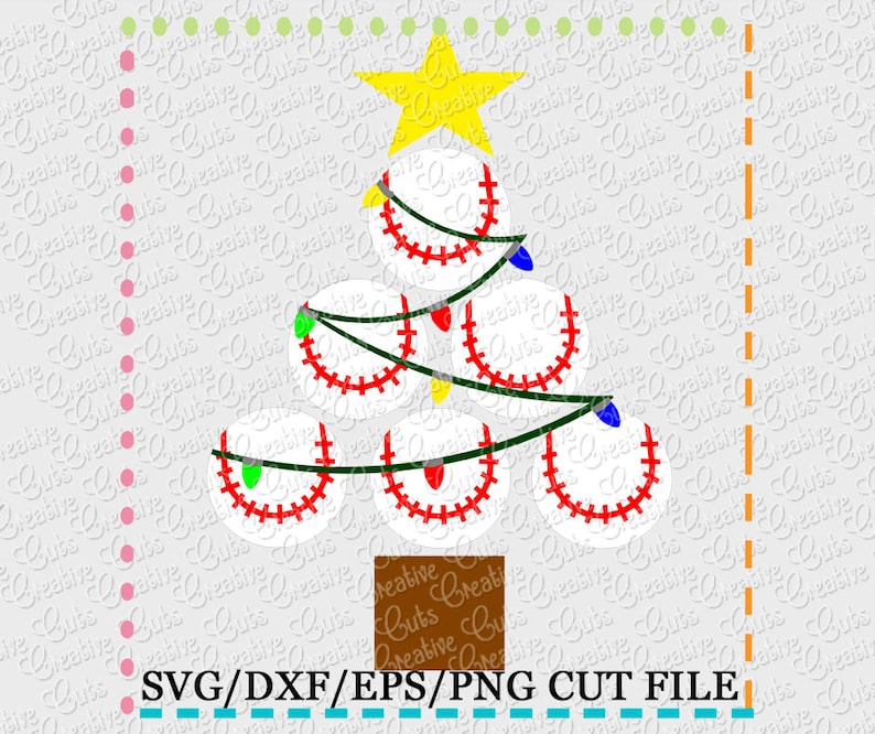 Download EXCLUSIVE Baseball Christmas Tree SVG Cut File Baseball | Etsy