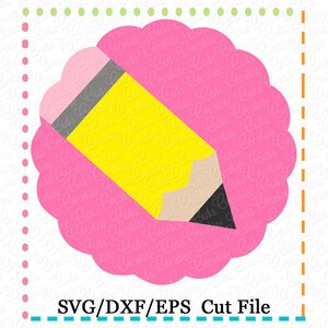 Pencil SVG Cutting File, school svg, pencil svg, pencil cut file, pencil svg cut file, monogram cut file, monogram pencil svg cut