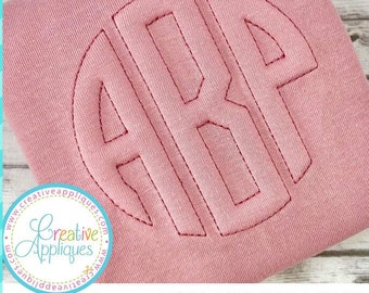 PRÄGLADE Cirklar Monogram 3D Puff Foam Broderitypsnitt Maskinbroderidesign, puff foam broderitypsnitt, 5 storlekar