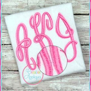 5 Sizes 3 Letter Master Circle Embroidery Monogram Alphabet Font Digital Machine Design circle monogram font circle monogram embroidery