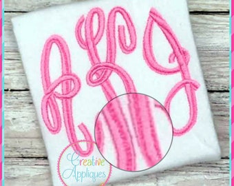 5 Sizes 3 Letter Master Circle Embroidery Monogram Alphabet Font Digital Machine Design circle monogram font circle monogram embroidery