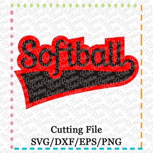 EXCLUSIVE SVG eps DXF Cutting File Softball svg, sports svg, team svg, Softball cutting file, Softball svg, Softball cut file
