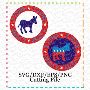 Exclusive SVG dxf Cut File I voted Donkey svg, Team Blue svg, democrat svg, political svg, democrat cut file, democratic svg, I voted svg