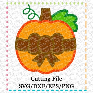 EXCLUSIVE SVG eps DXF Pumpkin with Bow svg, pumpkin svg, halloween svg, thanksgiving svg, autumn svg, fall svg, punkin svg, pumpkin bow svg