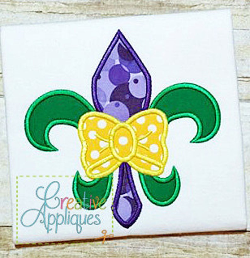 mardi gras applique letters