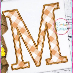 Alphabet Letter Set Uppercase A thru Z  and numbers, Applique Machine Embroidery Design 5 Sizes, applique alphabet letters