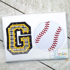 Go Baseball Softball Team Digital Machine Embroidery Applique Design 4 Sizes, go team applique, baseball applique, softball applique