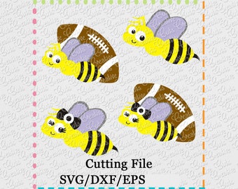 EXCLUSIVE SVG eps DXF Cutting File Hornet Football svg, mascot svg, hornet svg, yellow jacket cutting file, football svg, hornets svg