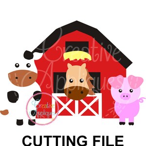 EXKLUSIVE Scheune mit Tieren Svg schneiden Datei, Bauernhof Tiere Svg, Pferd Svg, Kuh Svg, Schwein Svg, Scheune Svg, Bauernhof Svg, begrenzte kommerzielle verwenden
