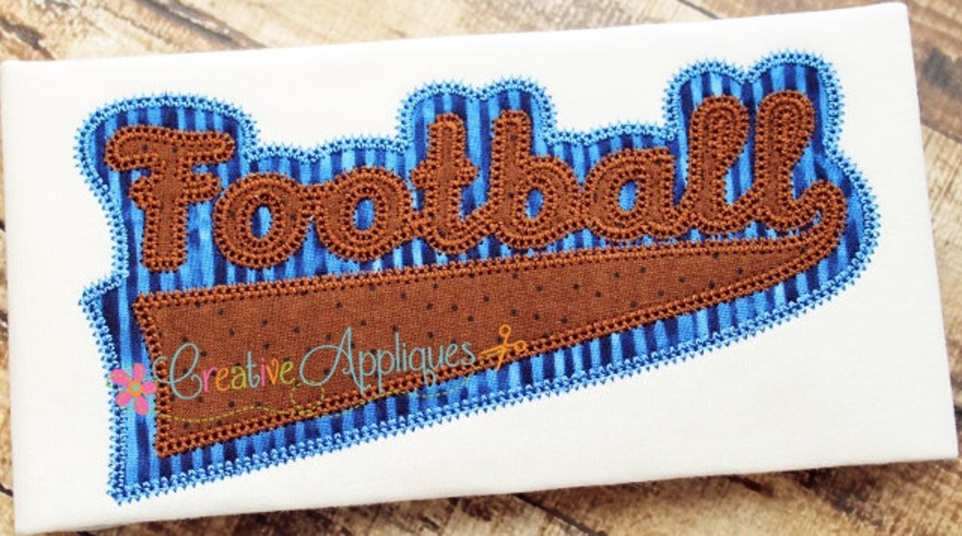 Football Digital Machine Embroidery Applique Design 6 Sizes, Football ...