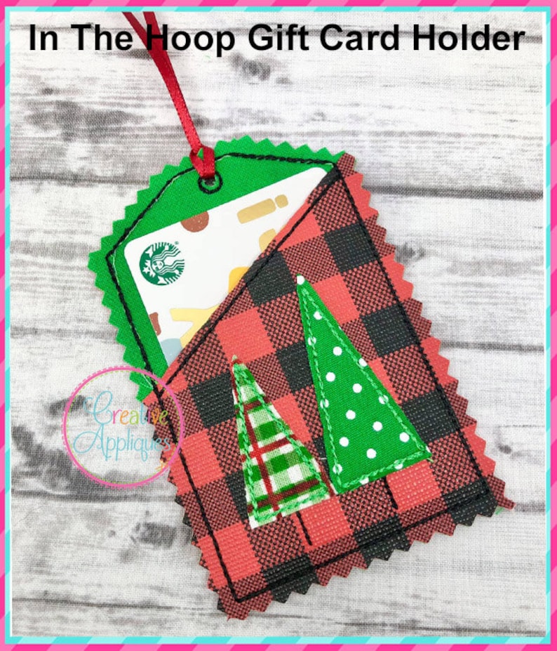 In the Hoop Gift Card Holder Embroidery Design Gift Card Etsy UK