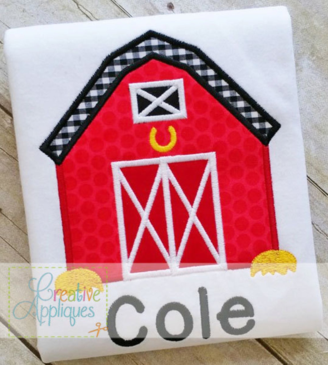 Barn Digital Machine Embroidery Applique Design 4 Sizes, Barn Applique ...