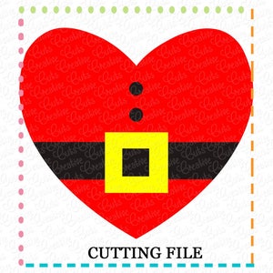 File di taglio cuore di Santa di esclusivo in formato SVG, Santa taglia file, Natale svg, file di taglio Santa, Santa svg, Babbo Natale cuore svg, santa amore svg