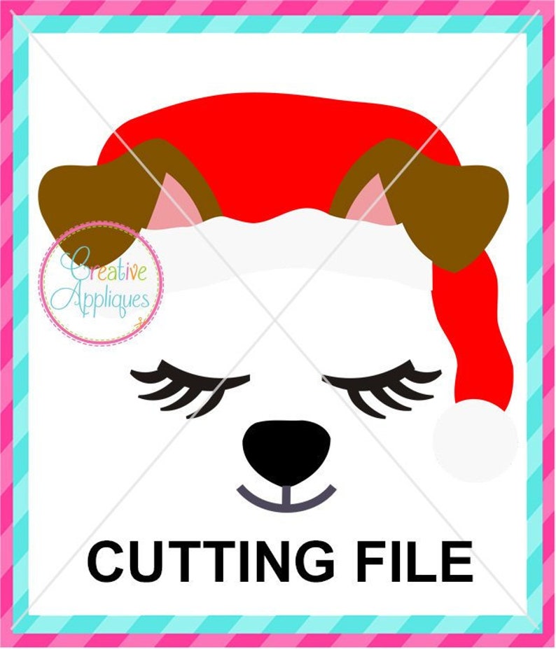 Santa Christmas Dog SVG Cutting File Dog svg Dog cut file | Etsy