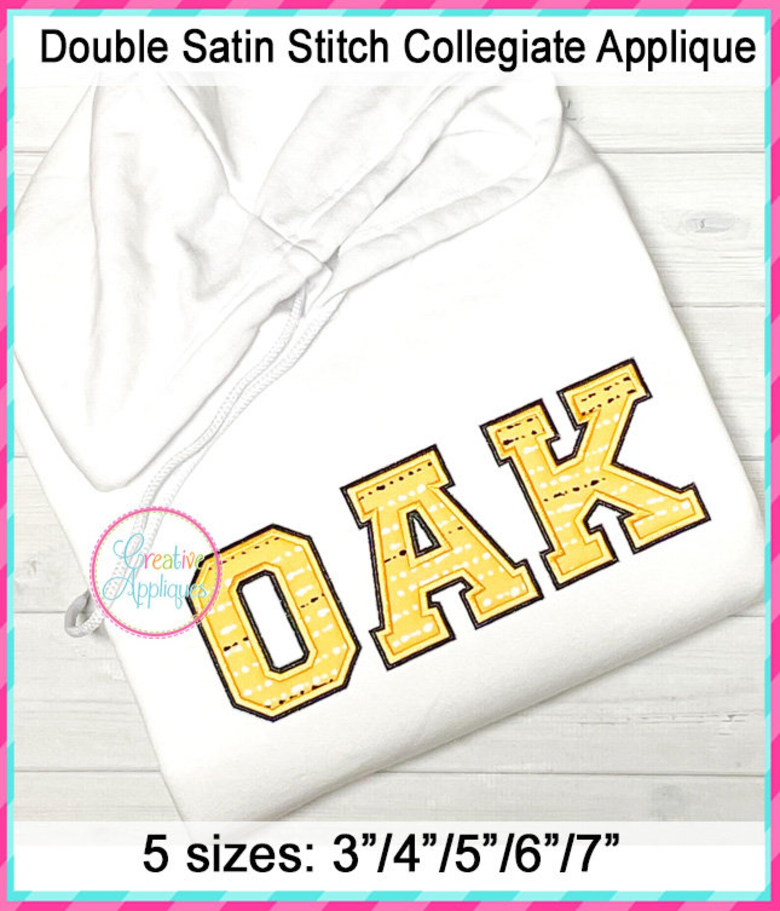 Double Satin Collegiate Applique Alphabet Letters A Thru Z Etsy