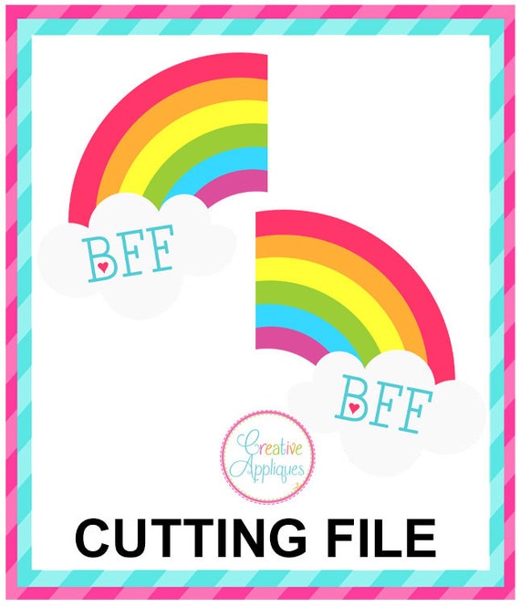 Download Exclusive Svg Eps Dxf Best Friends Rainbow Svg Bff Svg Best Etsy