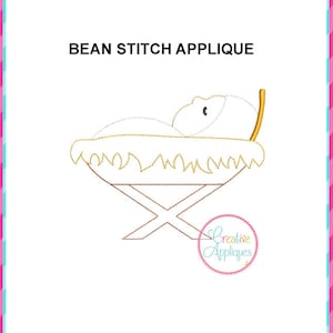 Bean Stitch Jesus Applique Embroidery Design 6 Sizes, Jesus embroidery, nativity christmas embroidery, machine embroidery