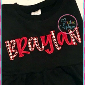 7 Sizes Zigzag Stitch Farmhouse Lemonade Applique Embroidery Alphabet Font Digital Machine Embroidery, A to Z, upper and lower case letters