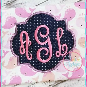 Monogram Frame Digital Machine Embroidery Applique Design 8 sizes, rectangle frame applique, applique frame, applique monogram frame