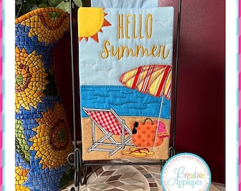 Ciao estate Mini ricamo da appendere 6x10, nel telaio mini trapunta macchina da appendere, disegno da ricamo da appendere