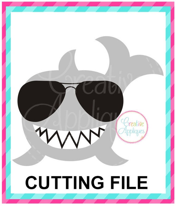 Download Shark Sunglasses svg cutting file shark svg whale svg | Etsy
