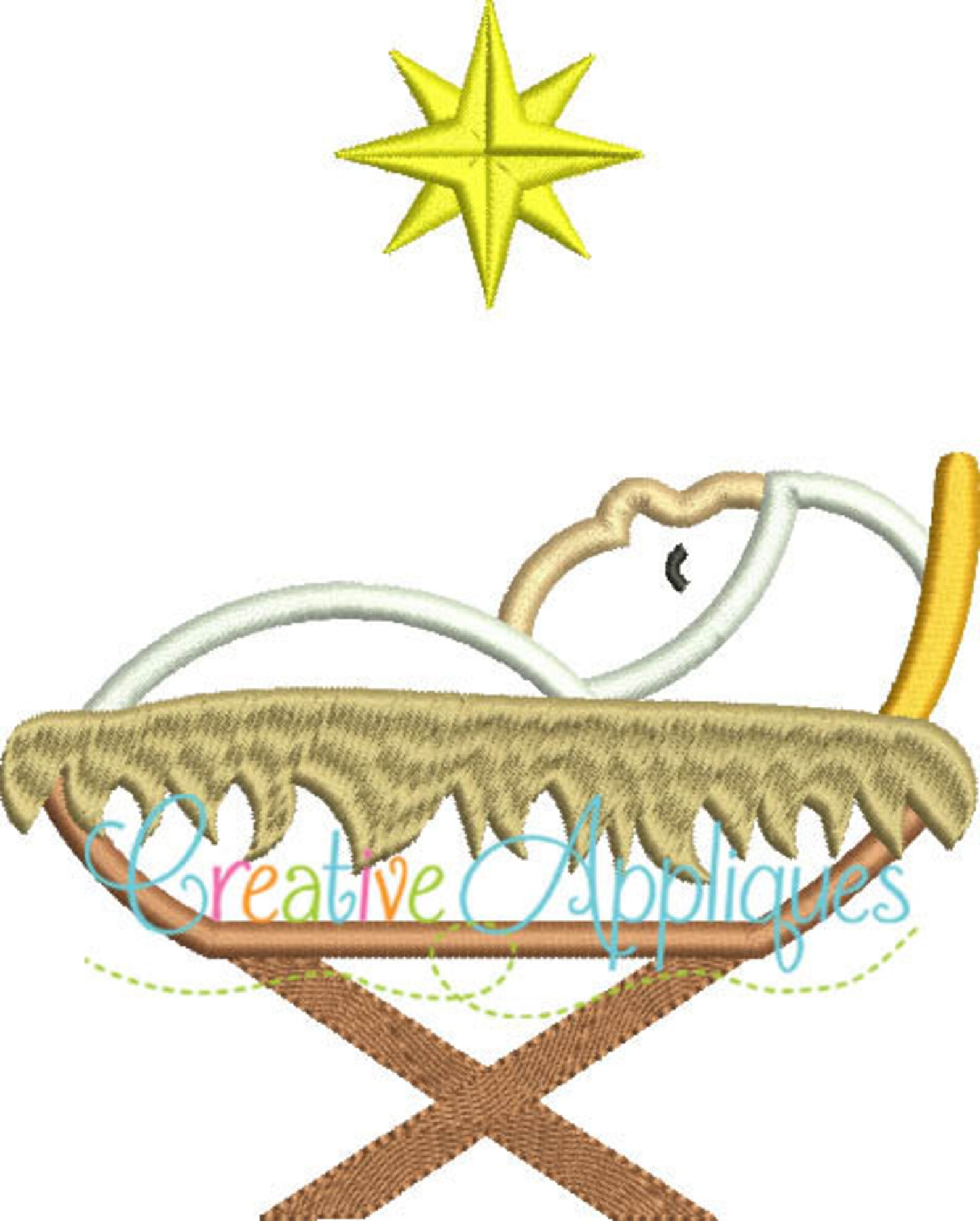 Baby jesus applique digital machine jessecmault design 4 sizes  etsy