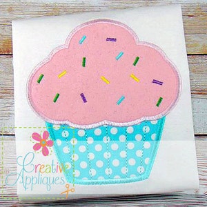 Cupcake Digital Machine Embroidery Applique Design 4 sizes