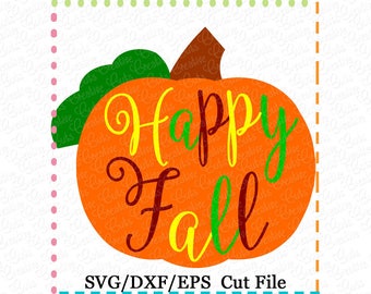 EXCLUSIVE SVG EPS dxf Happy Fall Pumpkin Cutting File, pumpkin cut file, thanksgiving svg, autumn svg, fall svg, pumpkin svg cut file
