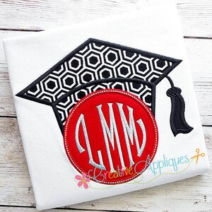 Monogram Lmm Graduation Cap Monogram Digital Machine Embroidery Applique Design 4 ...