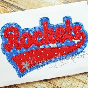 Rockets Digital Machine Embroidery Applique Design 6 Sizes, Rockets ...