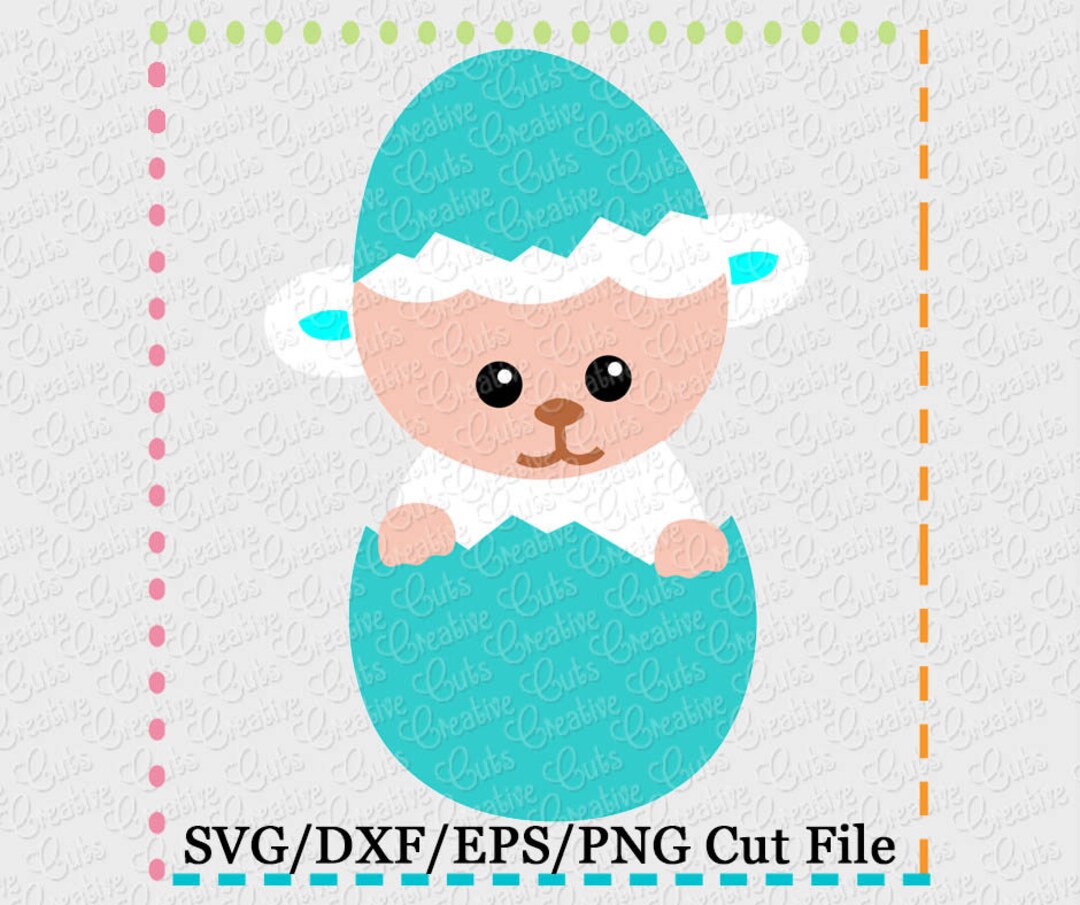 Easter Lamb Egg SVG Cutting File, Lamb Svg, Easter Cut File, Easter Egg ...